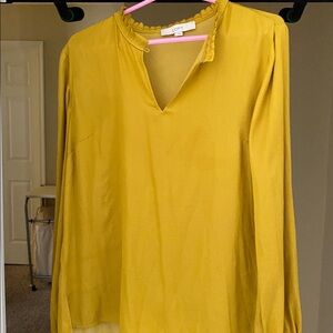 LOFT Mustard Yellow Blouse